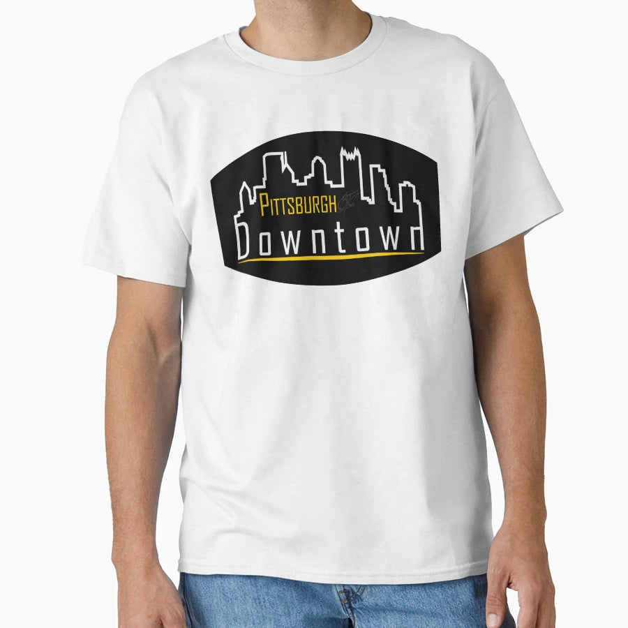 Black Downtown Pittsburgh T-Shirt - Streetwear Style for Adults - T-Shirt, Sweatshirt, Hoodie