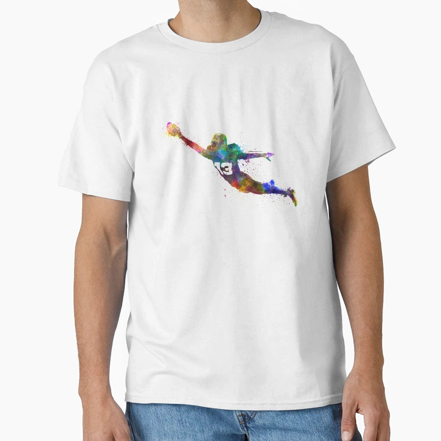 American Football Player Scoring Touchdown T-Shirt - Unique Graphic Unisex - T-Shirt, Sweatshirt, Hoodie