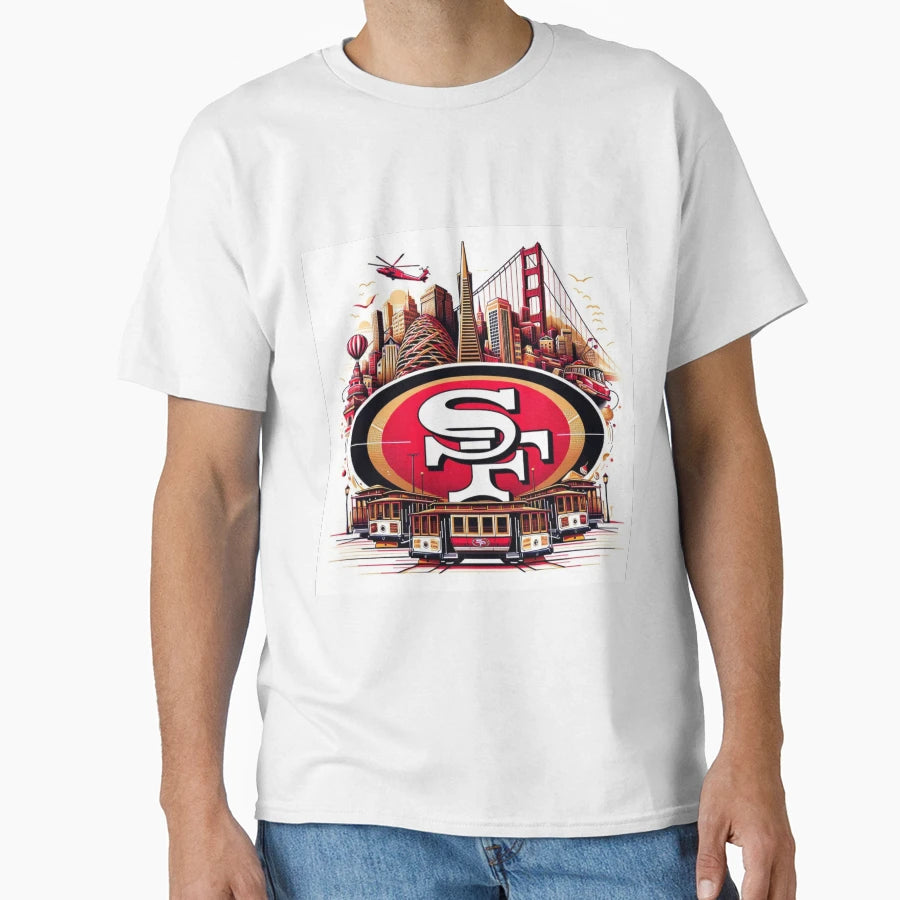 San Francisco Football T-Shirt - Unique Graphic for Adults - T-Shirt, Sweatshirt, Hoodie
