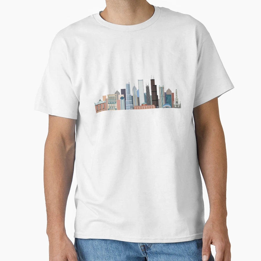 Chicago Skyline T-Shirt - Streetwear Style Men Women - T-Shirt, Sweatshirt, Hoodie