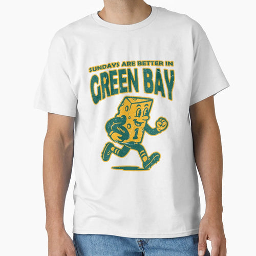 Sundays Are Better Green Bay Football T-Shirt - Minimalist Print Unisex - T-Shirt, Sweatshirt, Hoodie