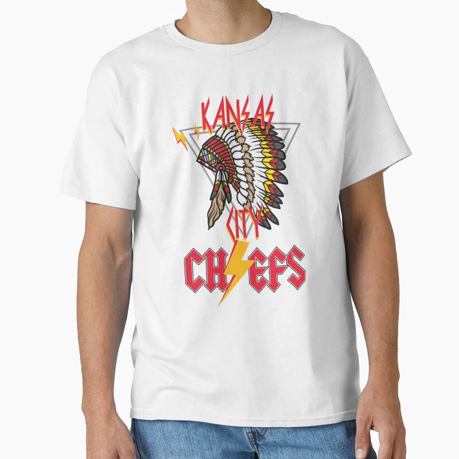 Chiefs Kc Metal T-Shirt - Custom Art Print Unisex - T-Shirt, Sweatshirt, Hoodie