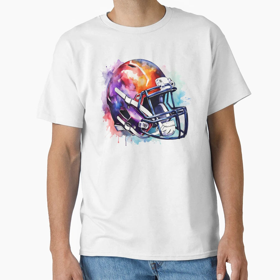 Football Helmet T-Shirt - Trendy Graphic for Adults - T-Shirt, Sweatshirt, Hoodie