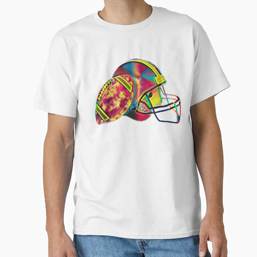 American Football Ball Hellmet Sport T-Shirt - Unique Graphic Men Women - T-Shirt, Sweatshirt, Hoodie