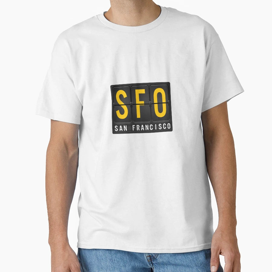 Sfo San Francisc Airport Code T-Shirt - Trendy Graphic Men Women - T-Shirt, Sweatshirt, Hoodie