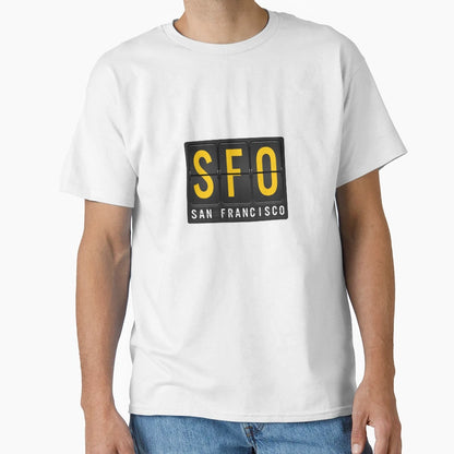 Sfo San Francisc Airport Code T-Shirt - Trendy Graphic Men Women - T-Shirt, Sweatshirt, Hoodie