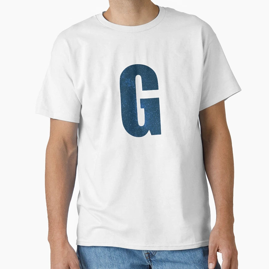 Letter G Stars Sky Monogram Art T-Shirt - Fun Novelty Design Unisex - T-Shirt, Sweatshirt, Hoodie