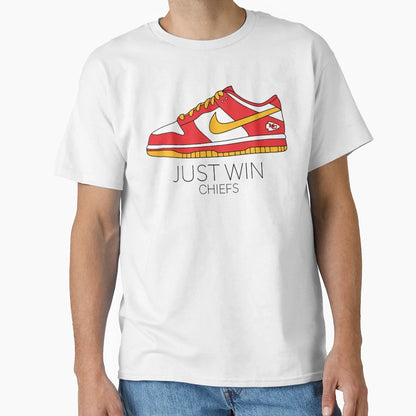 Just Win Kc Football Dunks T-Shirt - Unique Graphic Men Women - T-Shirt, Sweatshirt, Hoodie