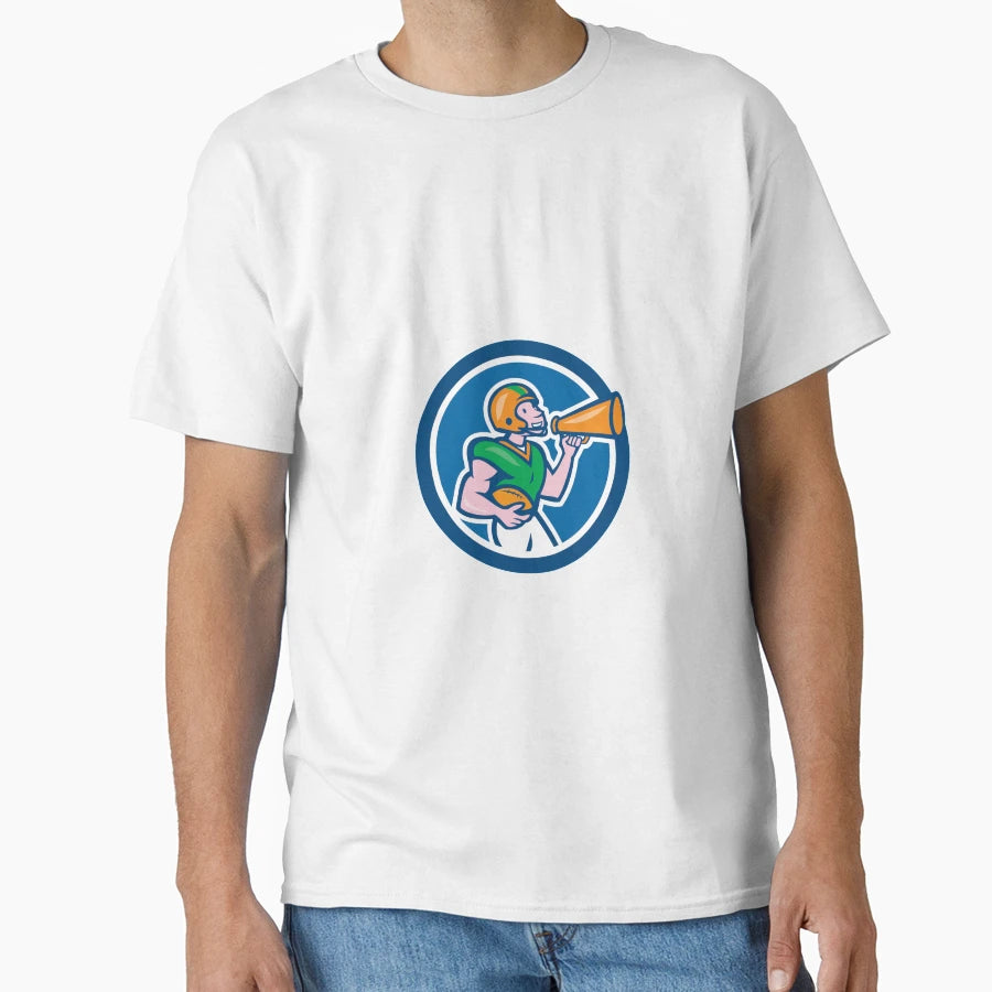 American Football Quarterback Bullhorn T-Shirt - Novelty Apparel Unisex - T-Shirt, Sweatshirt, Hoodie