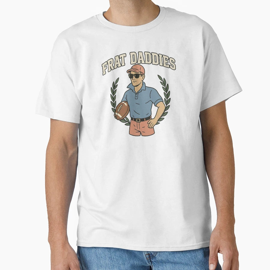 Frat Daddies Football Club T-Shirt - Aesthetic Graphic for Adults - T-Shirt, Sweatshirt, Hoodie