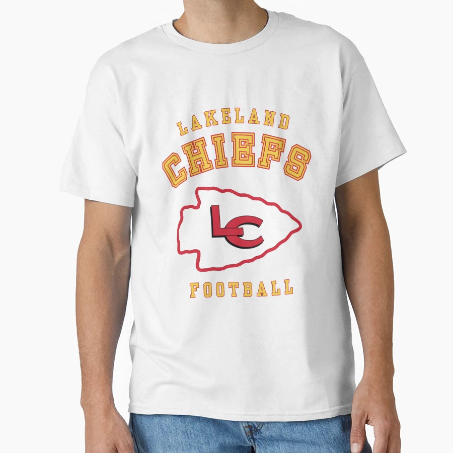Lakeland Chiefs Golden Football T-Shirt - Casual Everyday Wear for Adults - T-Shirt, Sweatshirt, Hoodie