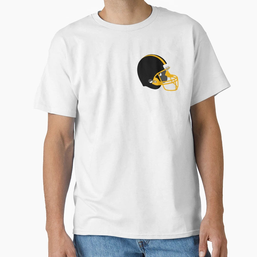 American Football Helmet Black Yallow T-Shirt - Unique Graphic for Adults - T-Shirt, Sweatshirt, Hoodie