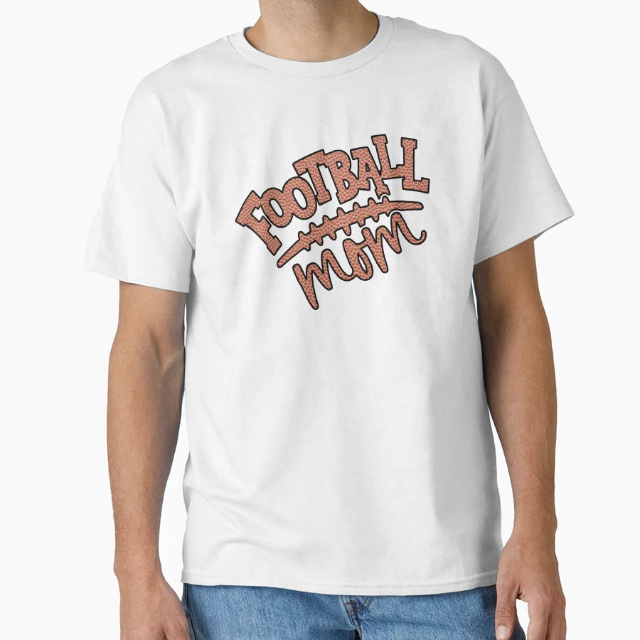 Football Mom Football Season Custom T-Shirt - Minimalist Print for Adults - T-Shirt, Sweatshirt, Hoodie
