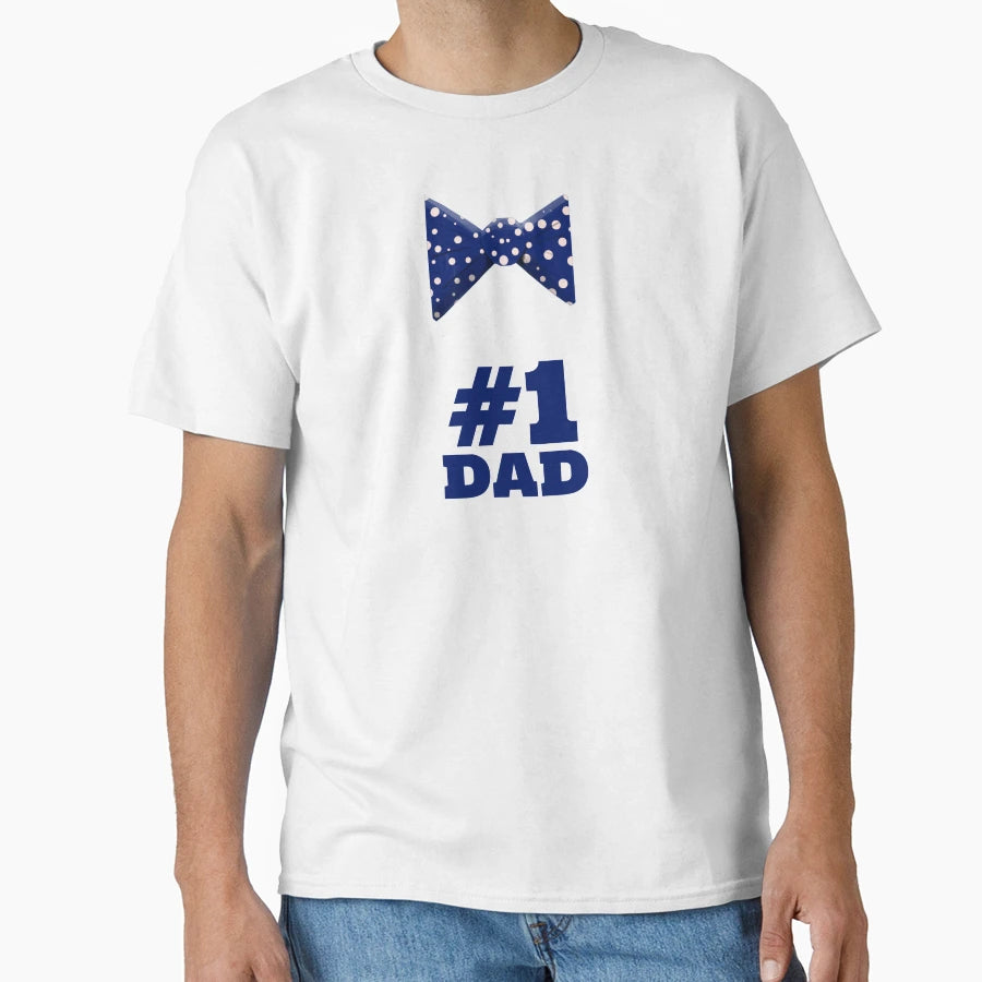 1 Dad Bowtie T-Shirt - Fun Novelty Design for Adults - T-Shirt, Sweatshirt, Hoodie