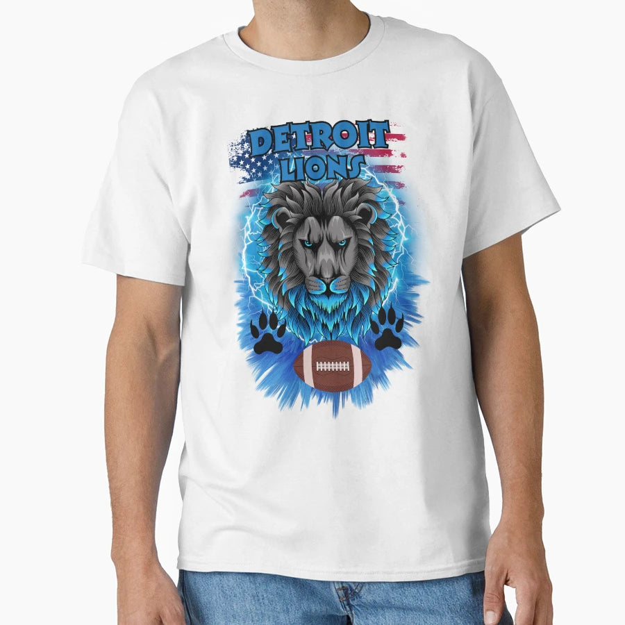Football Detroit Lions Motor Kitties T-Shirt - Custom Art Print Unisex - T-Shirt, Sweatshirt, Hoodie