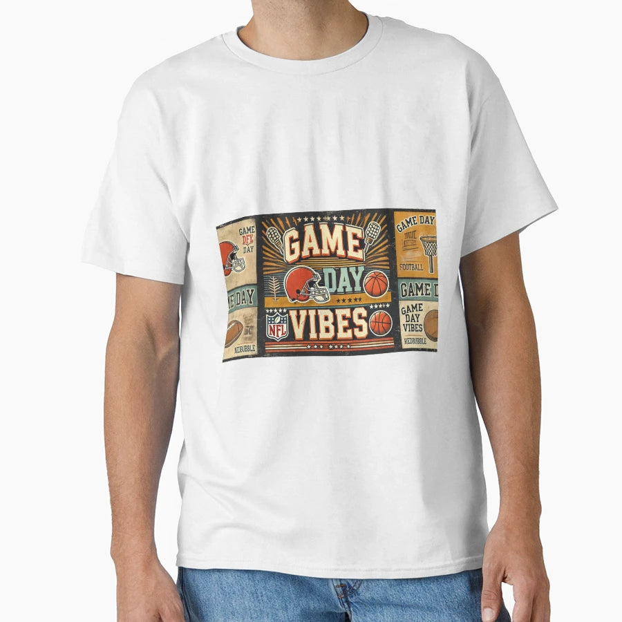Game Day Vibes T-Shirt - Aesthetic Graphic for Adults - T-Shirt, Sweatshirt, Hoodie