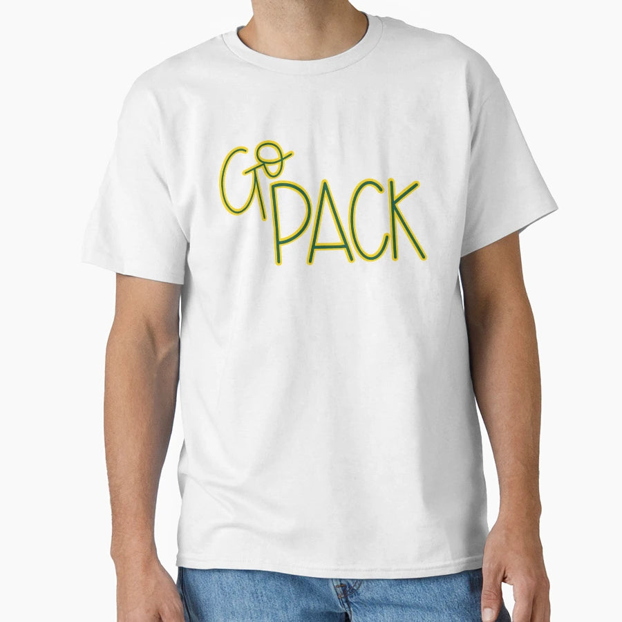 Go Pack Go Green Bay Packers T-Shirt - Custom Art Print Men Women - T-Shirt, Sweatshirt, Hoodie