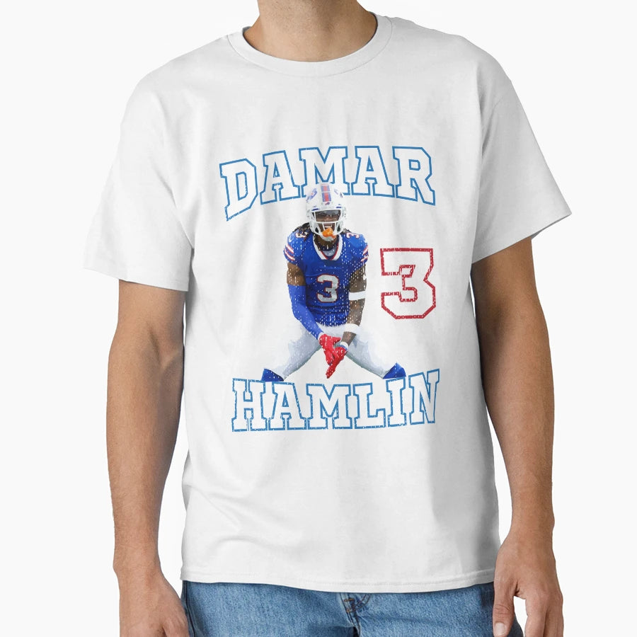 Damar Hamlin 3 T-Shirt - Unique Graphic Unisex - T-Shirt, Sweatshirt, Hoodie