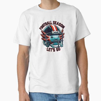 Football Season Axolotl Lets Go T-Shirt - Novelty Apparel Men Women - T-Shirt, Sweatshirt, Hoodie