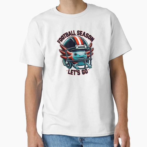 Football Season Axolotl Lets Go T-Shirt - Novelty Apparel Men Women - T-Shirt, Sweatshirt, Hoodie