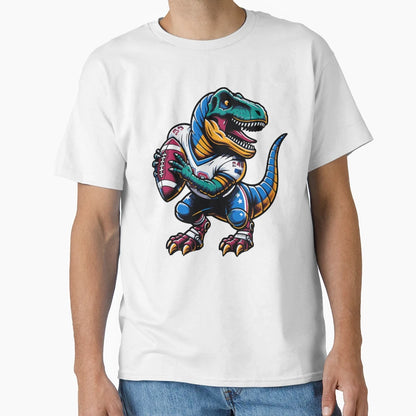 T Rex Rugby Player American Football T-Shirt - Novelty Apparel for Adults - T-Shirt, Sweatshirt, Hoodie