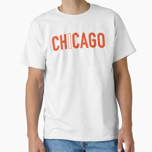 Ch1Cago Qb1 Orange T-Shirt - Unique Graphic Men Women - T-Shirt, Sweatshirt, Hoodie