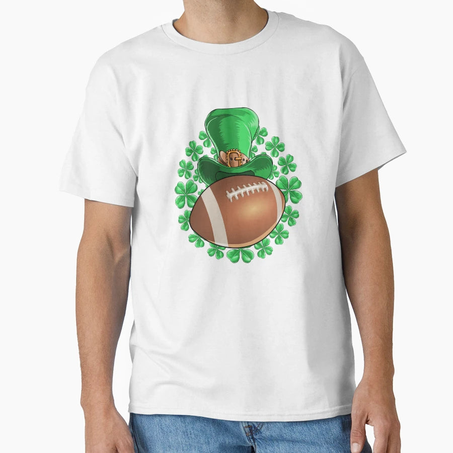 Football Saint Patricks Day T-Shirt - Minimalist Print Men Women - T-Shirt, Sweatshirt, Hoodie