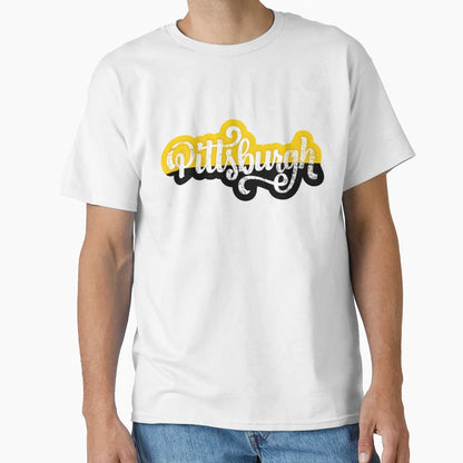 Pittsburgh Script T-Shirt - Casual Everyday Wear Men Women - T-Shirt, Sweatshirt, Hoodie