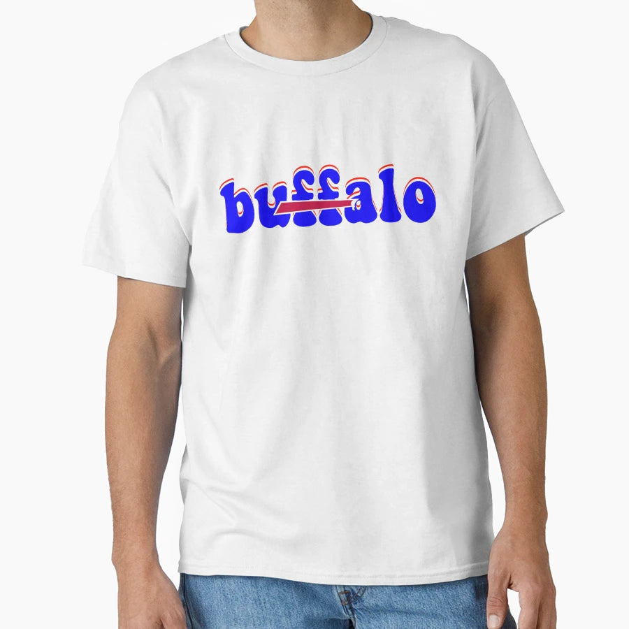 Buffalo Bills Groovy Font T-Shirt - Streetwear Style Men Women - T-Shirt, Sweatshirt, Hoodie