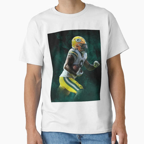 Josh Jacobs Green Bay Sports Art T-Shirt - Minimalist Print Men Women - T-Shirt, Sweatshirt, Hoodie