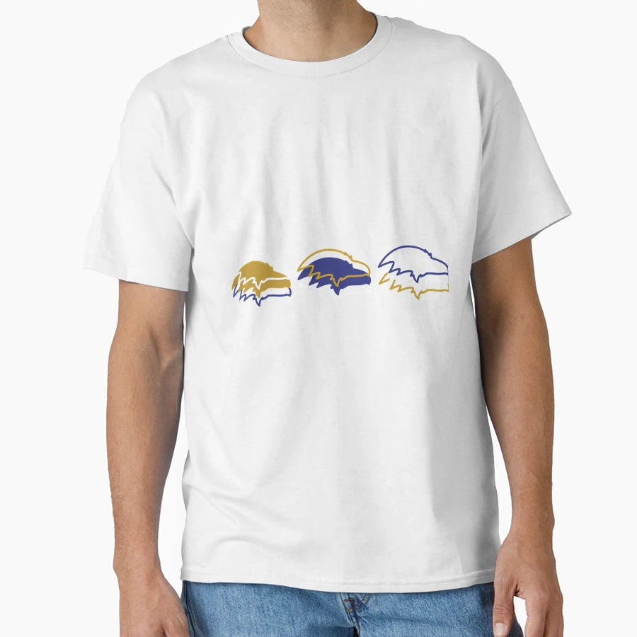 Baltimore Pattern Black Ravens T-Shirt - Casual Everyday Wear Unisex - T-Shirt, Sweatshirt, Hoodie