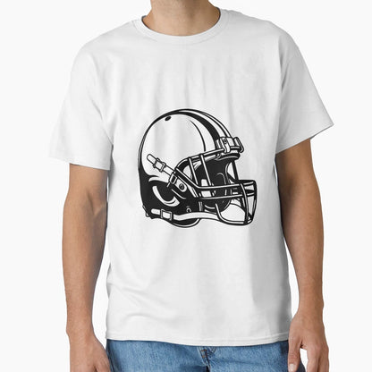 Football Helmet Headgear Safety T-Shirt - Custom Art Print for Adults - T-Shirt, Sweatshirt, Hoodie