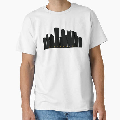 Pittsburgh Skyline T-Shirt - Minimalist Print Unisex - T-Shirt, Sweatshirt, Hoodie