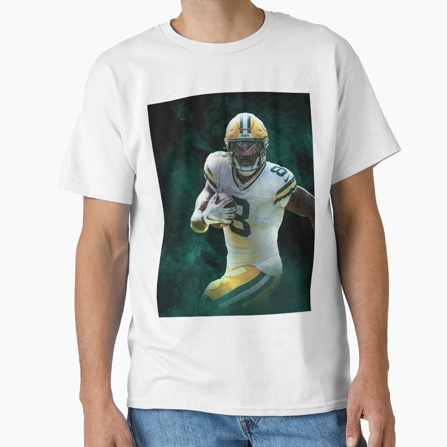 Josh Jacobs Green Bay Sports Art T-Shirt - Fun Novelty Design Men Women - T-Shirt, Sweatshirt, Hoodie