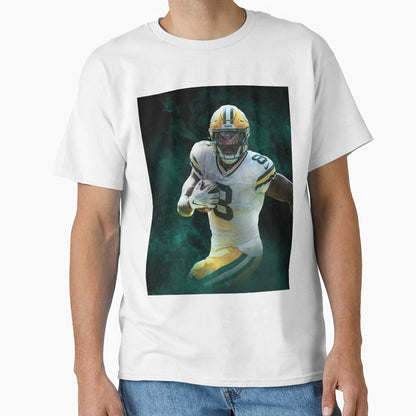 Josh Jacobs Green Bay Sports Art T-Shirt - Fun Novelty Design Men Women - T-Shirt, Sweatshirt, Hoodie
