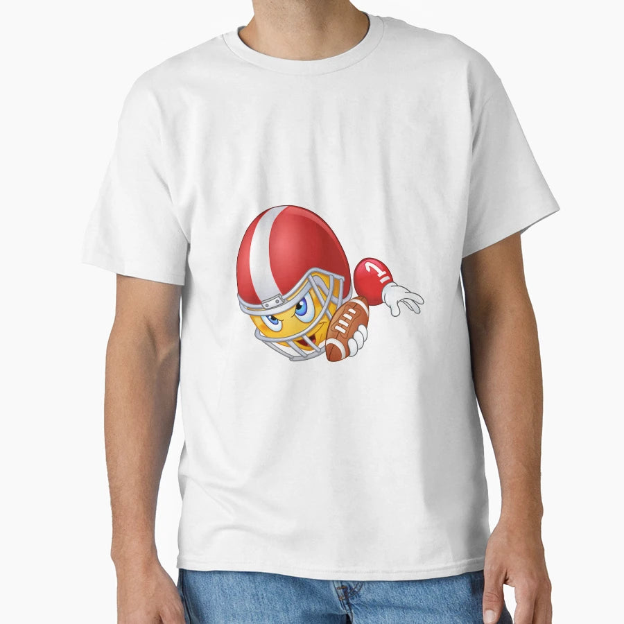 American Football Player Emoji T-Shirt - Novelty Apparel Unisex - T-Shirt, Sweatshirt, Hoodie