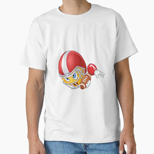 American Football Player Emoji T-Shirt - Novelty Apparel Unisex - T-Shirt, Sweatshirt, Hoodie