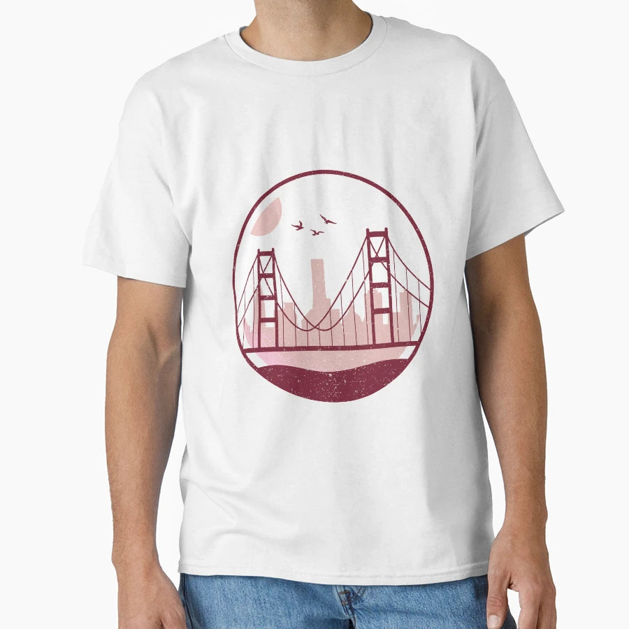 Golden Gate T-Shirt - Custom Art Print for Adults - T-Shirt, Sweatshirt, Hoodie
