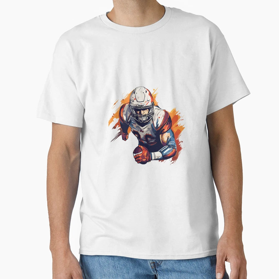 Artistic Cartoon Football Player T-Shirt - Streetwear Style Men Women - T-Shirt, Sweatshirt, Hoodie