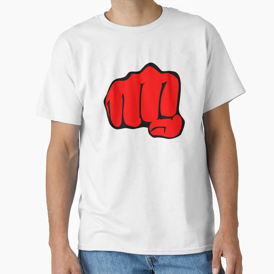 Fist Red Hand Blow Icon T-Shirt - Fun Novelty Design Unisex - T-Shirt, Sweatshirt, Hoodie