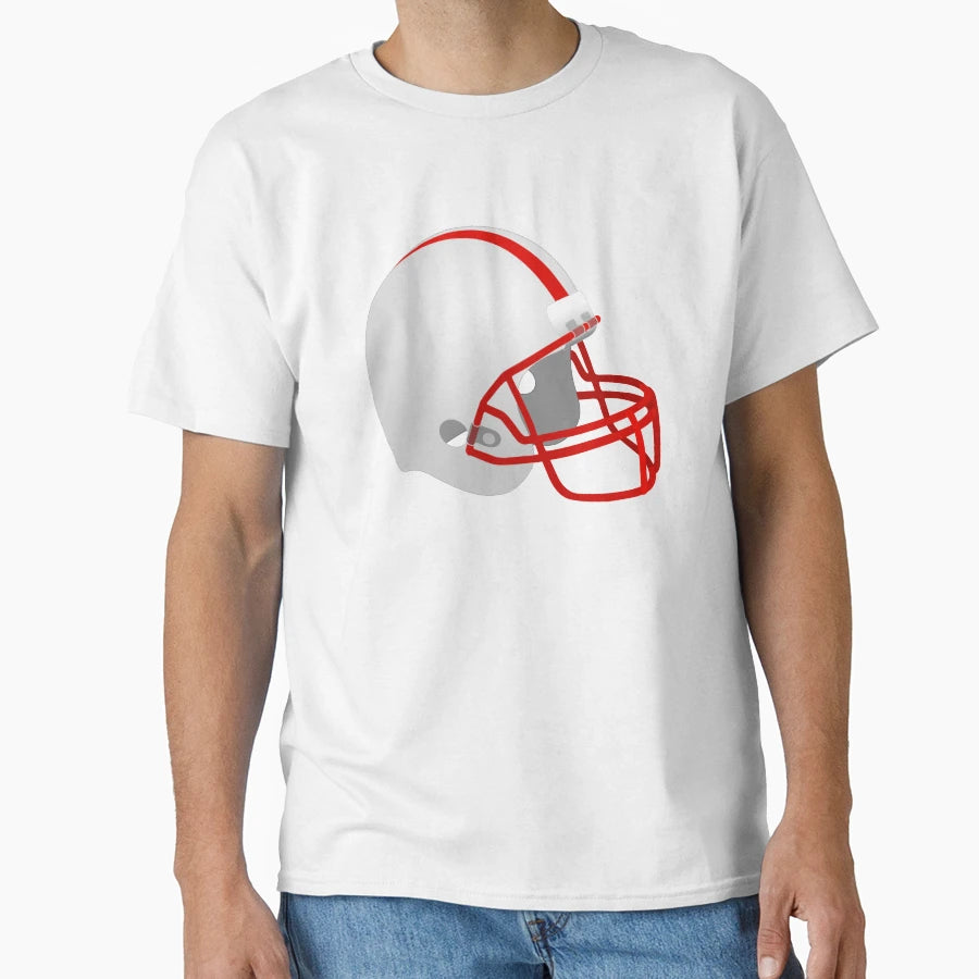 Football And Helmet T-Shirt - Graphic Print Unisex - T-Shirt, Sweatshirt, Hoodie