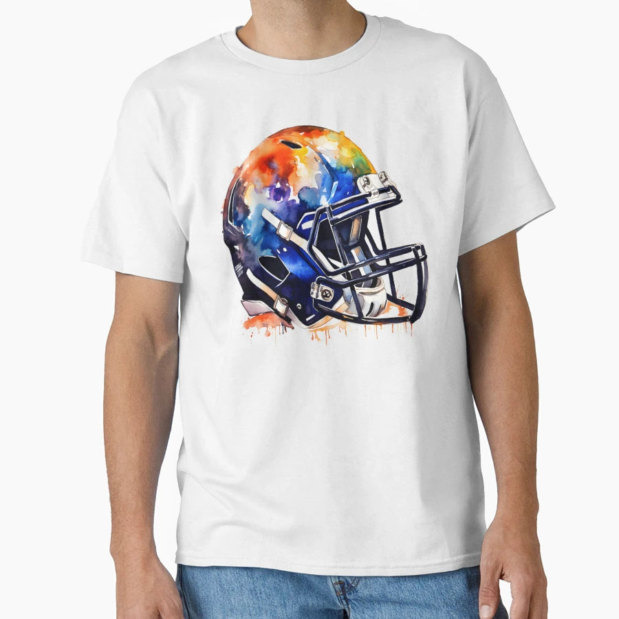 Football Helmet T-Shirt - Graphic Print Men Women - T-Shirt, Sweatshirt, Hoodie