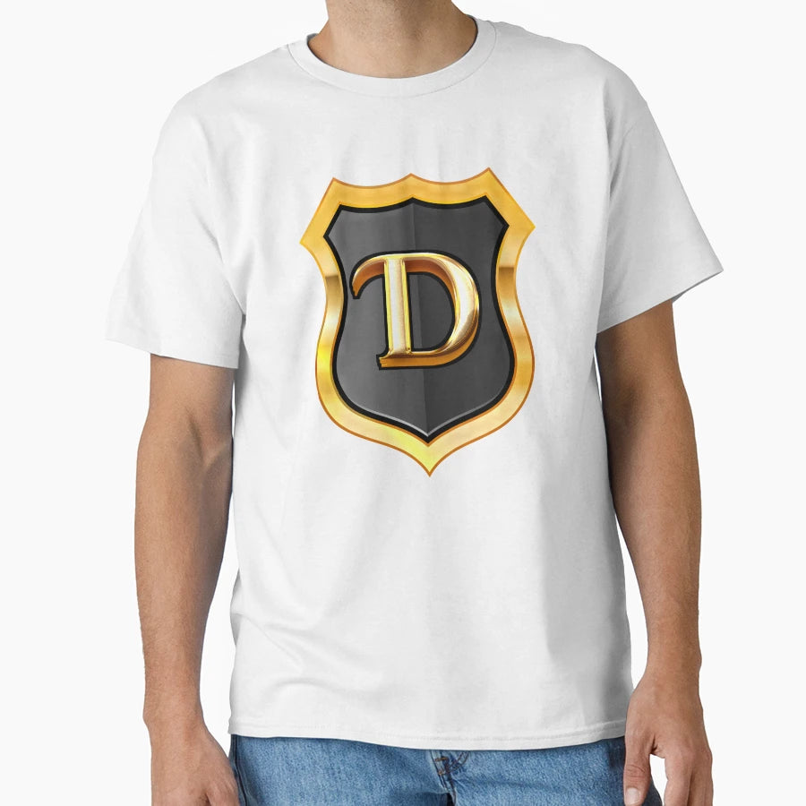 Monogram Shield Letter D T-Shirt - Unique Graphic for Adults - T-Shirt, Sweatshirt, Hoodie
