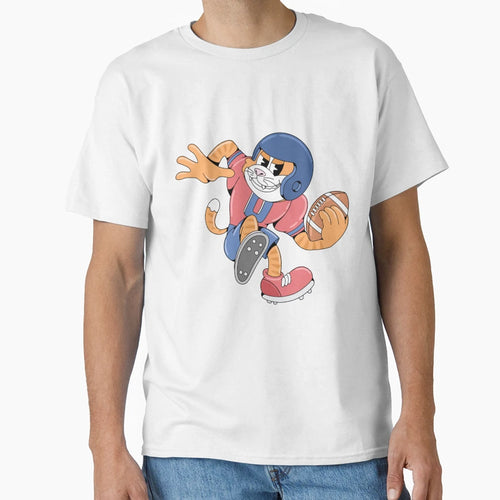 American Football Cartoon T-Shirt - Streetwear Style Men Women - T-Shirt, Sweatshirt, Hoodie