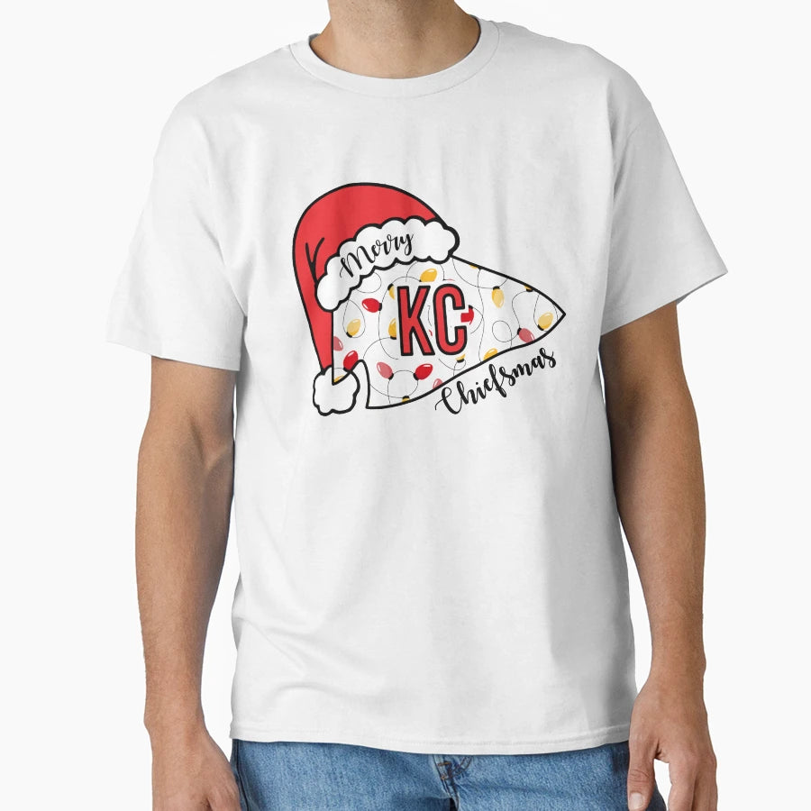 Merry Chiefsmas Kc Arrowhead T-Shirt - Casual Everyday Wear Unisex - T-Shirt, Sweatshirt, Hoodie