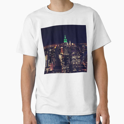 New York Night Skyline T-Shirt - Casual Everyday Wear Unisex - T-Shirt, Sweatshirt, Hoodie