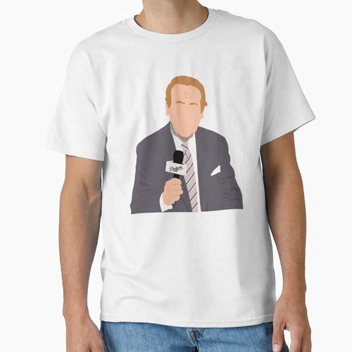 Vin Scully Minimalist T-Shirt - Custom Art Print Men Women - T-Shirt, Sweatshirt, Hoodie