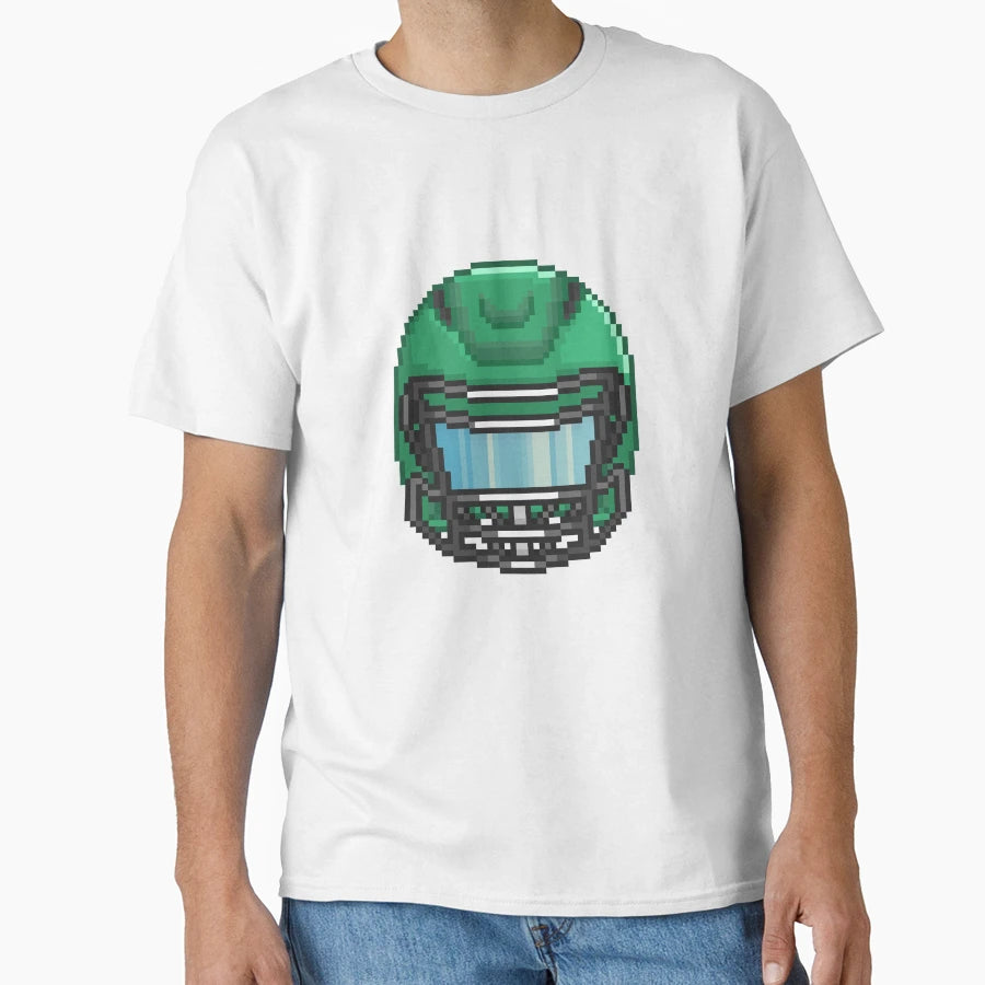 Dark Green Football Helmet 2 T-Shirt - Aesthetic Graphic Men Women - T-Shirt, Sweatshirt, Hoodie