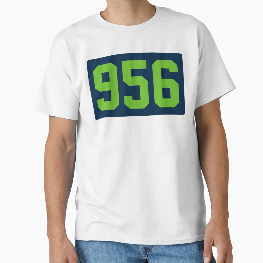 956 Area Code 2022 Green And Blue T-Shirt - Aesthetic Graphic Unisex - T-Shirt, Sweatshirt, Hoodie