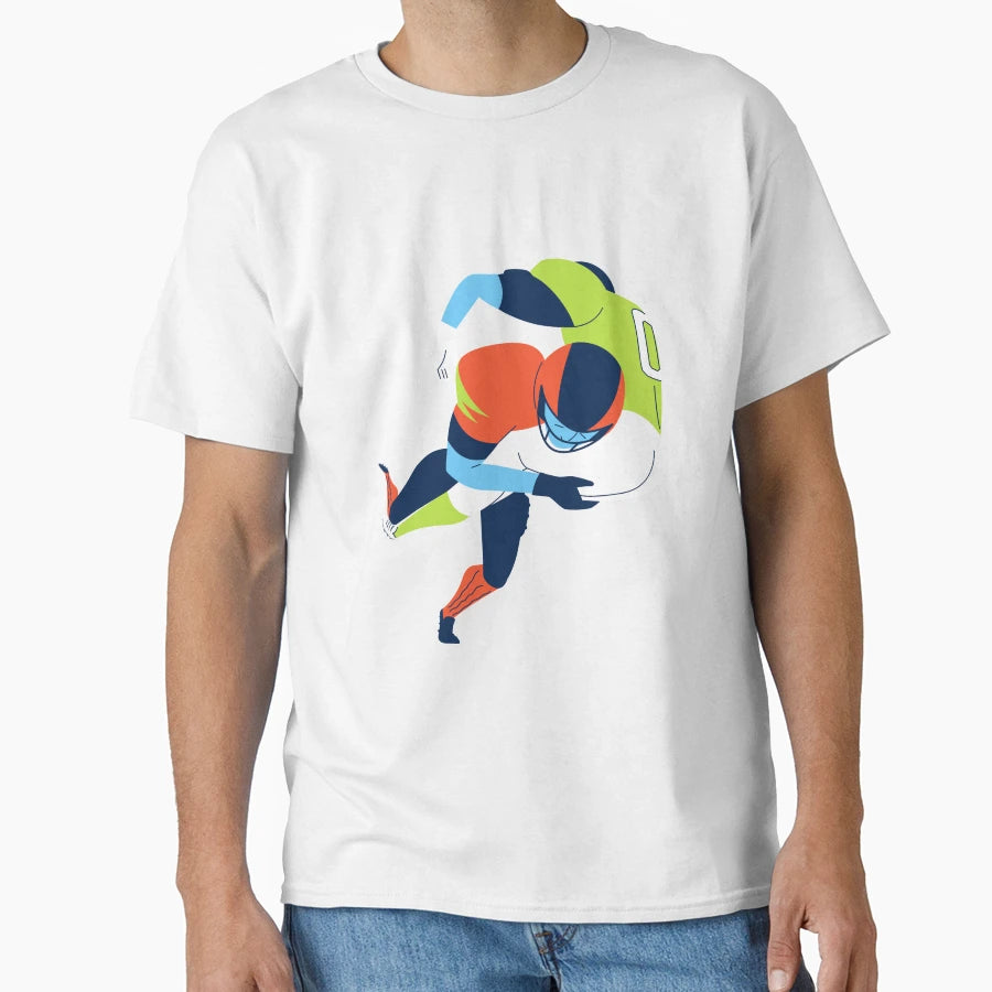 American Football Cartoon T-Shirt - Minimalist Print Unisex - T-Shirt, Sweatshirt, Hoodie